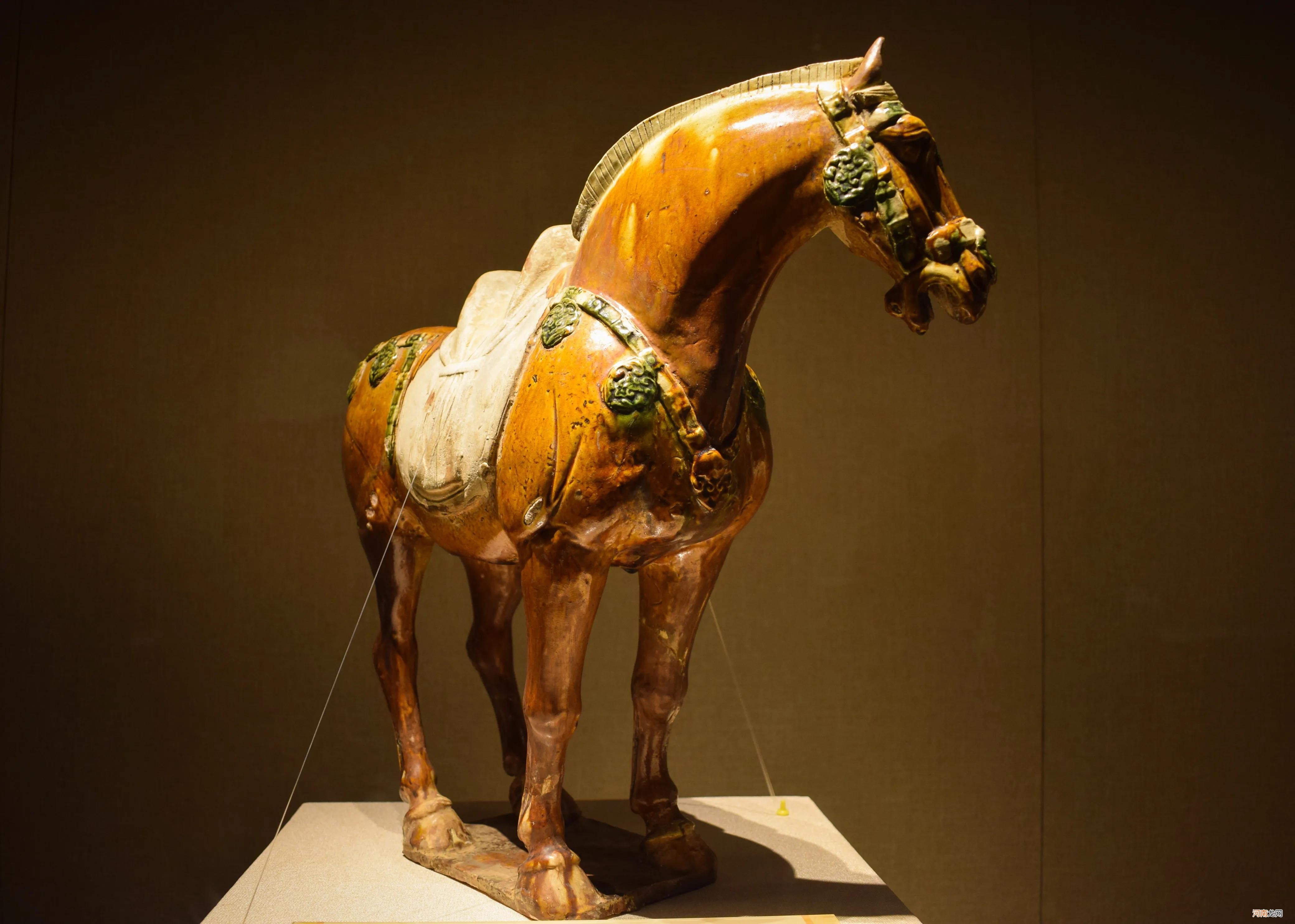 Tang Dynasty Tri-color Glazed Pottery Horse