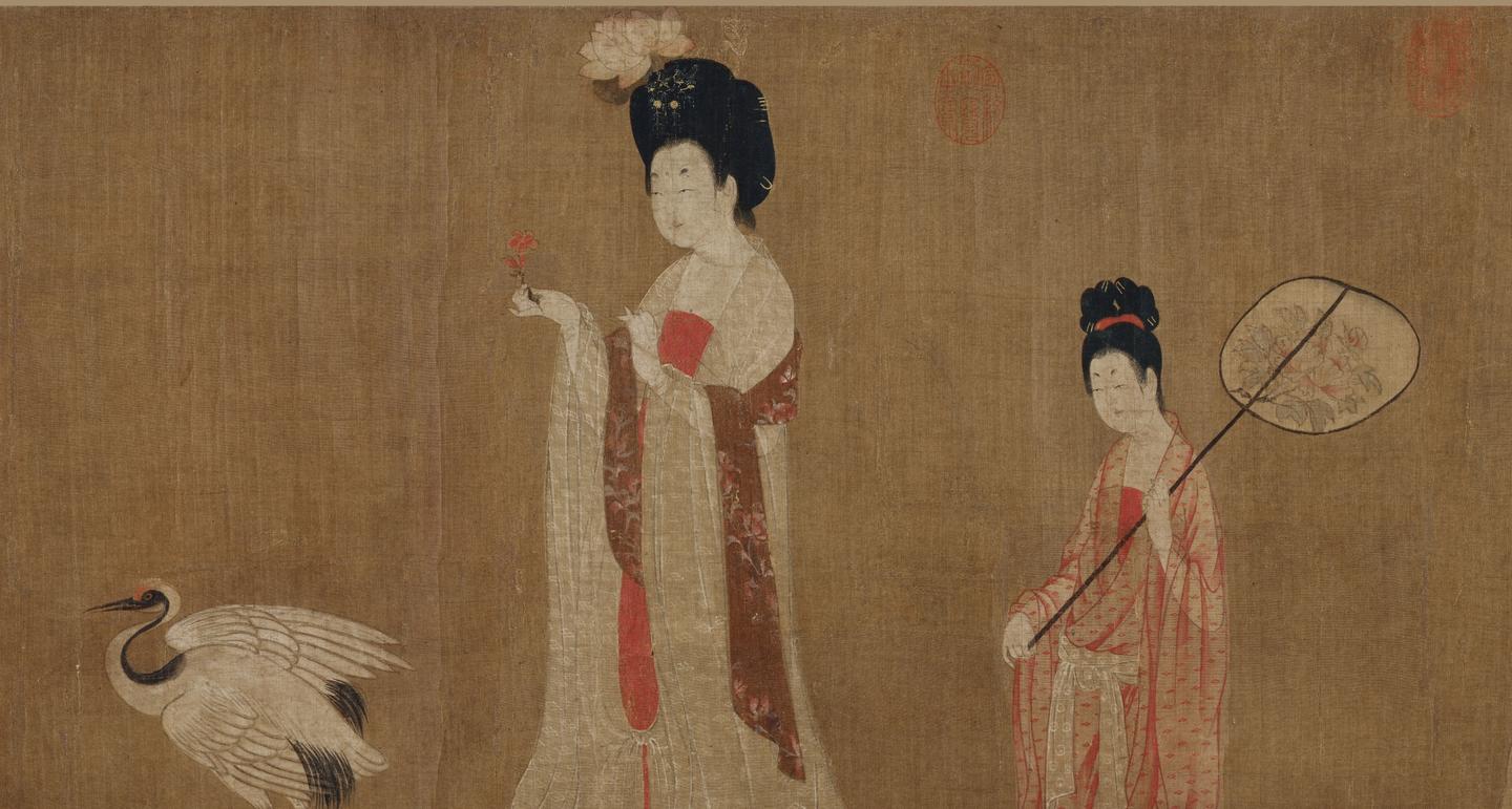 Court Ladies with Flowered Headdresses